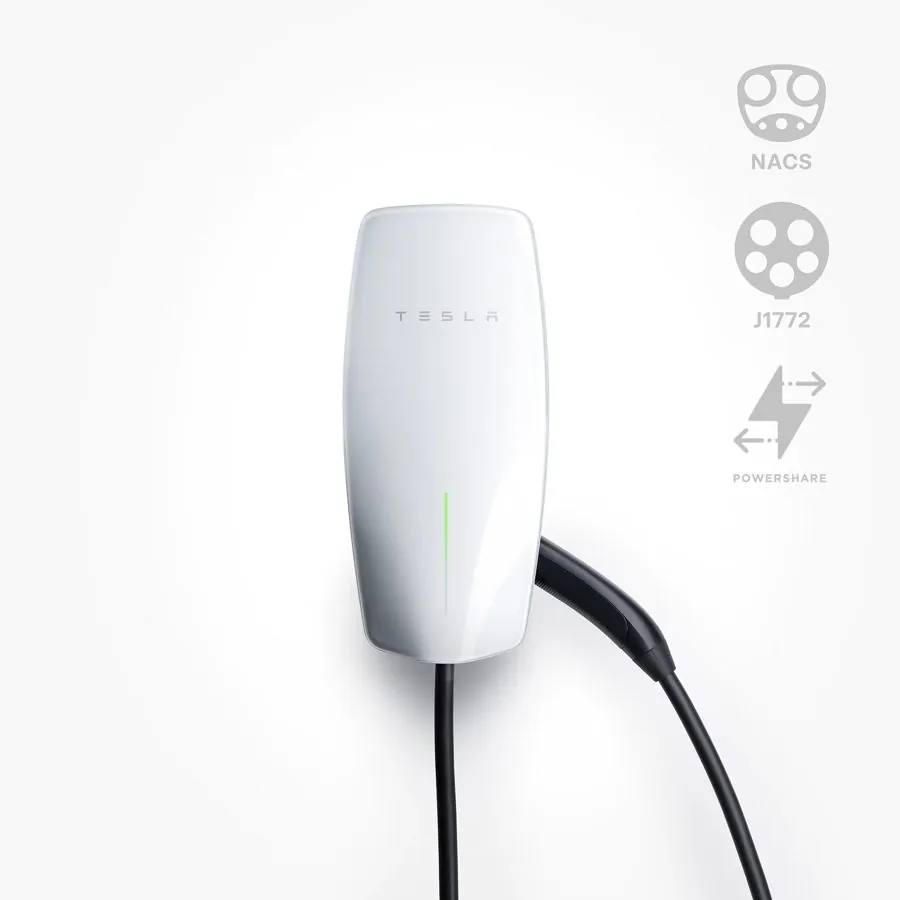 Tesla Universal Wall Connector with NACS and J1772 compatibility